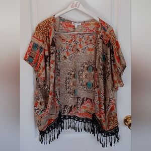 ROOMMATES SIZE MEDIUM STYLE#T13502 BATWING SLEEVE KIMONO COVER-UP WOMEN'S TOP